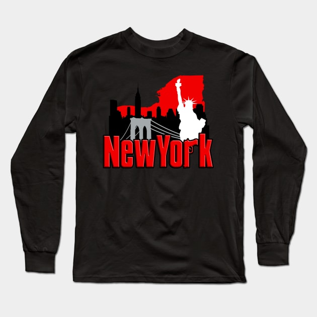 New York Mafia Long Sleeve T-Shirt by nickbuccelli